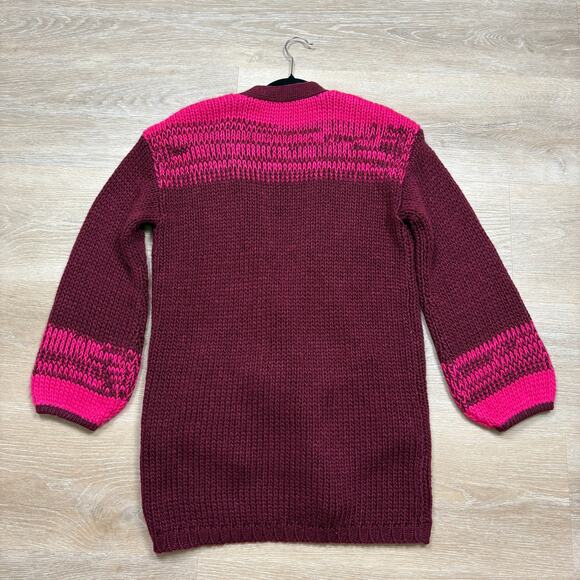 Sundance Wool Blend Knit Cardigan Women’s XS Color Maroon/Pink - Picture 5 of 5